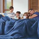100% Cotton Waffle Weave Blanket & Sham Set of 2