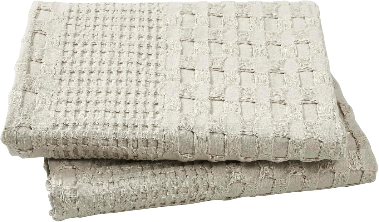 100% Cotton Waffle Weave Blanket & Sham Set of 2