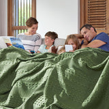 100% Cotton Waffle Weave Blanket & Sham Set of 2