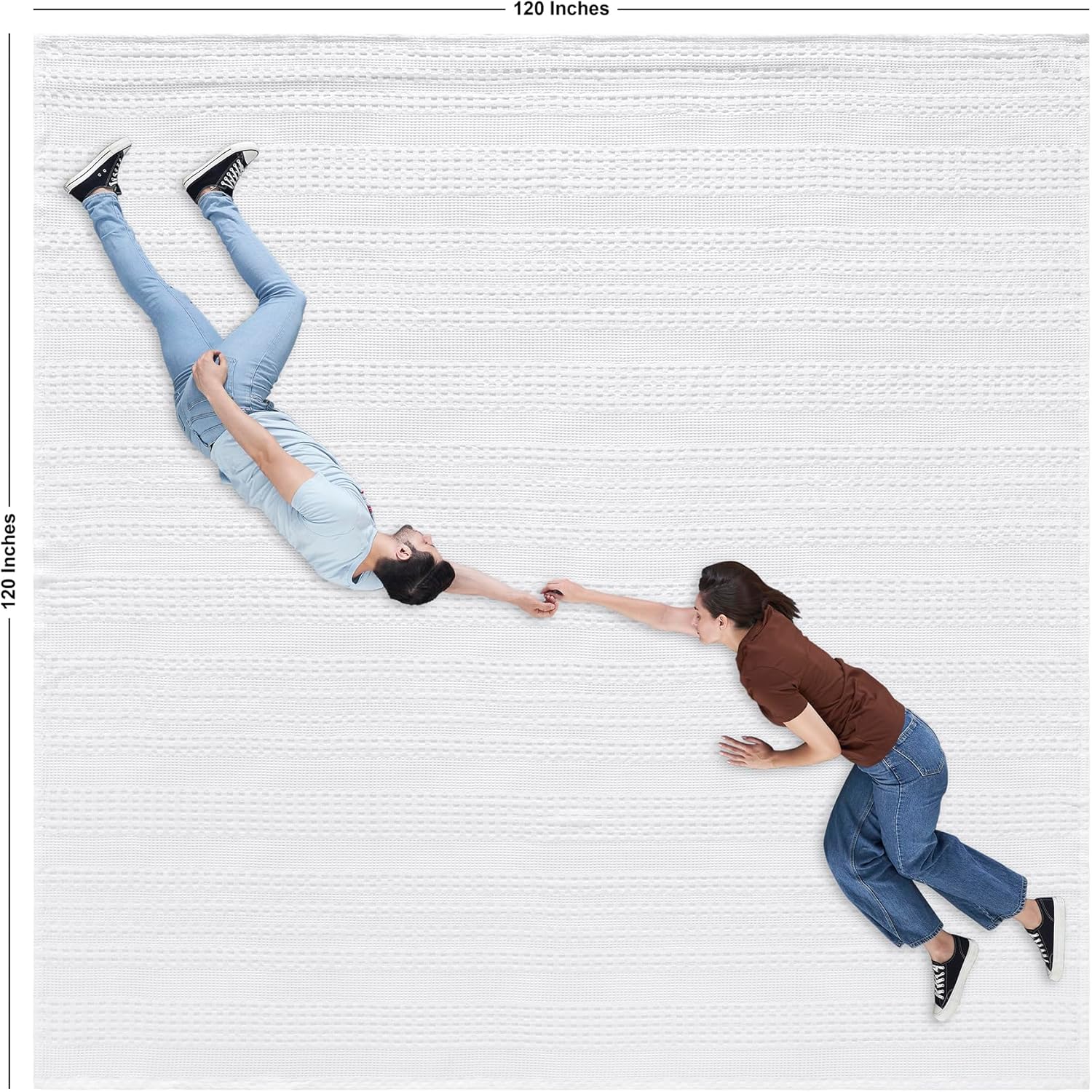 100% Cotton Waffle Weave Blanket & Sham Set of 2