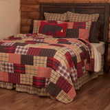 Wyatt 5PC Crimson Bedding Set Cal King (1 Quilt, 2 Shams, 2 Pillowcases)