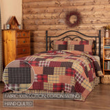 Wyatt 5PC Crimson Bedding Set King (1 Quilt, 2 Shams, 2 Pillowcases)