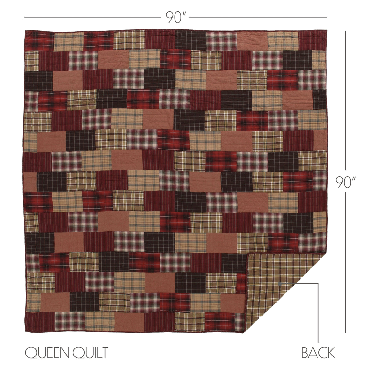 Wyatt 5PC Crimson Bedding Set Queen (1 Quilt, 2 Shams, 2 Pillowcases)