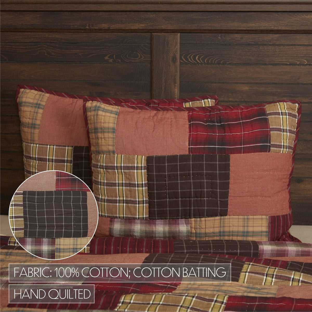 Wyatt 5PC Crimson Bedding Set Queen (1 Quilt, 2 Shams, 2 Pillowcases)