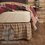 Wyatt 6PC Crimson Bedding Set Luxury King (1 Quilt, 2 Shams, 2 Pillowcases, 1 Bedskirt)