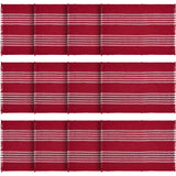 Arendal Red Stripe Placemat Set of 2 Fringed 13x19, 6 Pack 12 Pack