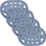 Celeste Blended Blue Indoor/Outdoor Placemat 13x19, 4 Pack 4 Pack