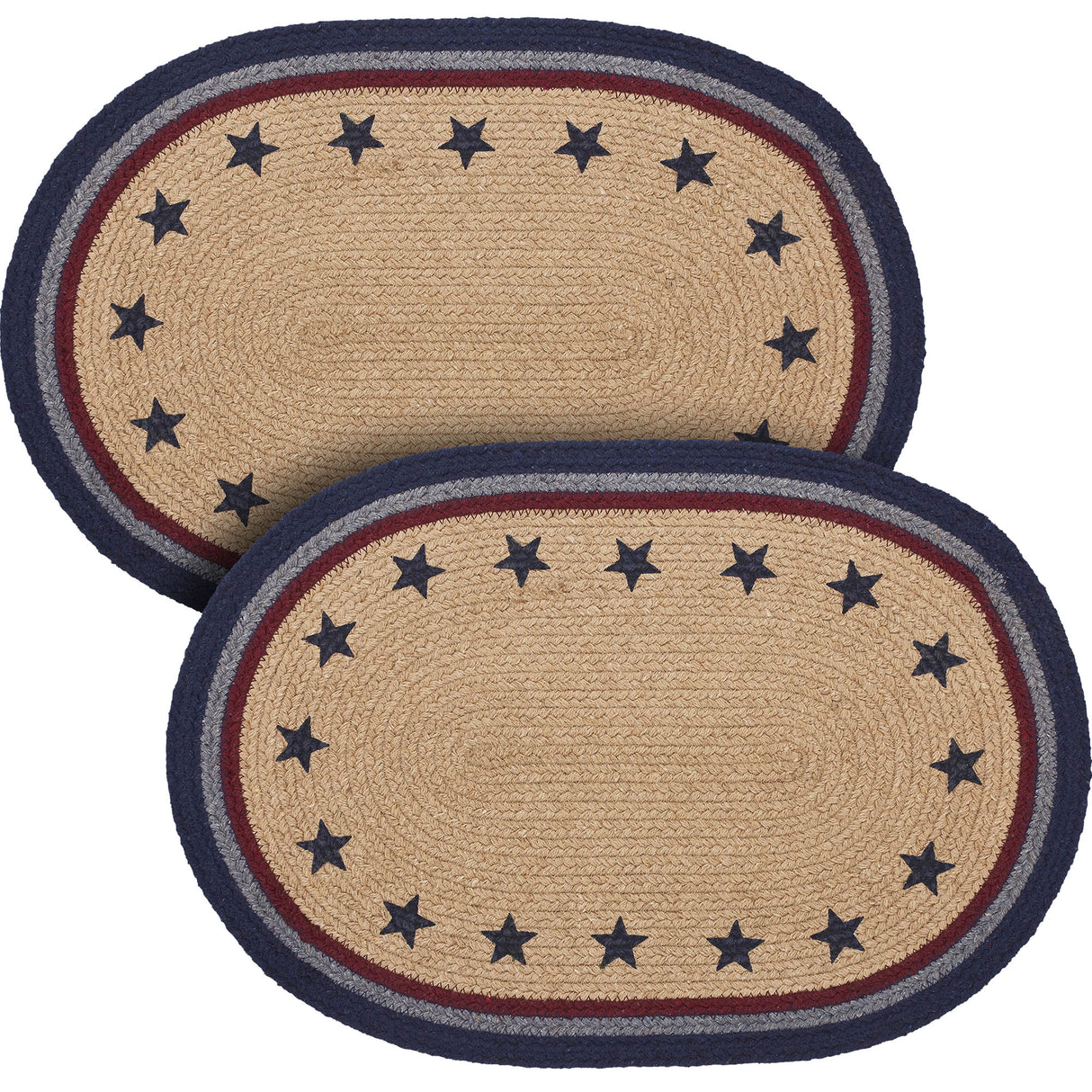 My Country Oval Placemat Stencil Stars 13x19, 2 Pack