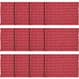 Gallen Red White Placemat Set of 2 Fringed 13x19, 6 Pack 12 Pack