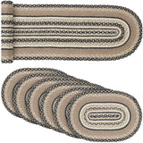 Sawyer Mill Charcoal Creme Asphalt 13x72 Table Runner & 6 pc 12x18 Placemat Set
