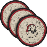 Jolly Ole Santa Jute Trivet 8 inch Diameter, Set of 3