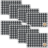 Annie Black Check Pumpkin Placemat Set of 2 13x19, 4 Pack 8 Pack