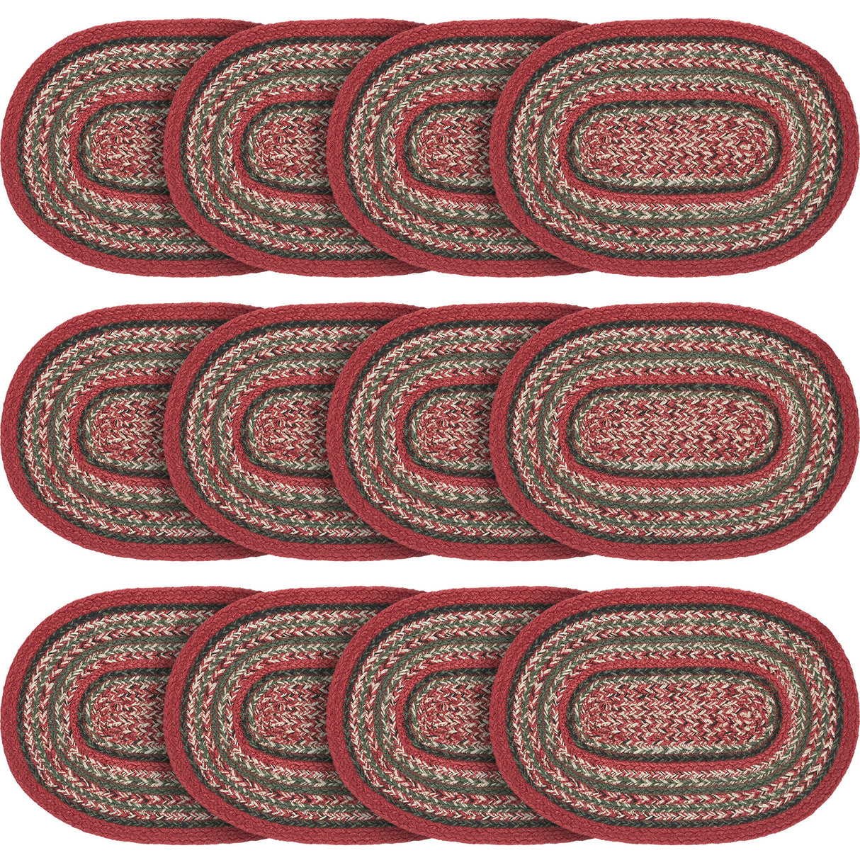 Forrester Indoor/Outdoor Oval Placemat 10x15, 12 Pack 12 Pack