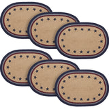 My Country Oval Placemat Stencil Stars 13x19, 6 Pack 6 Pack