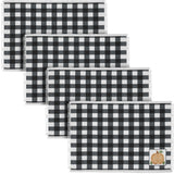 Annie Black Check Pumpkin Placemat Set of 2 13x19, 4 Pack