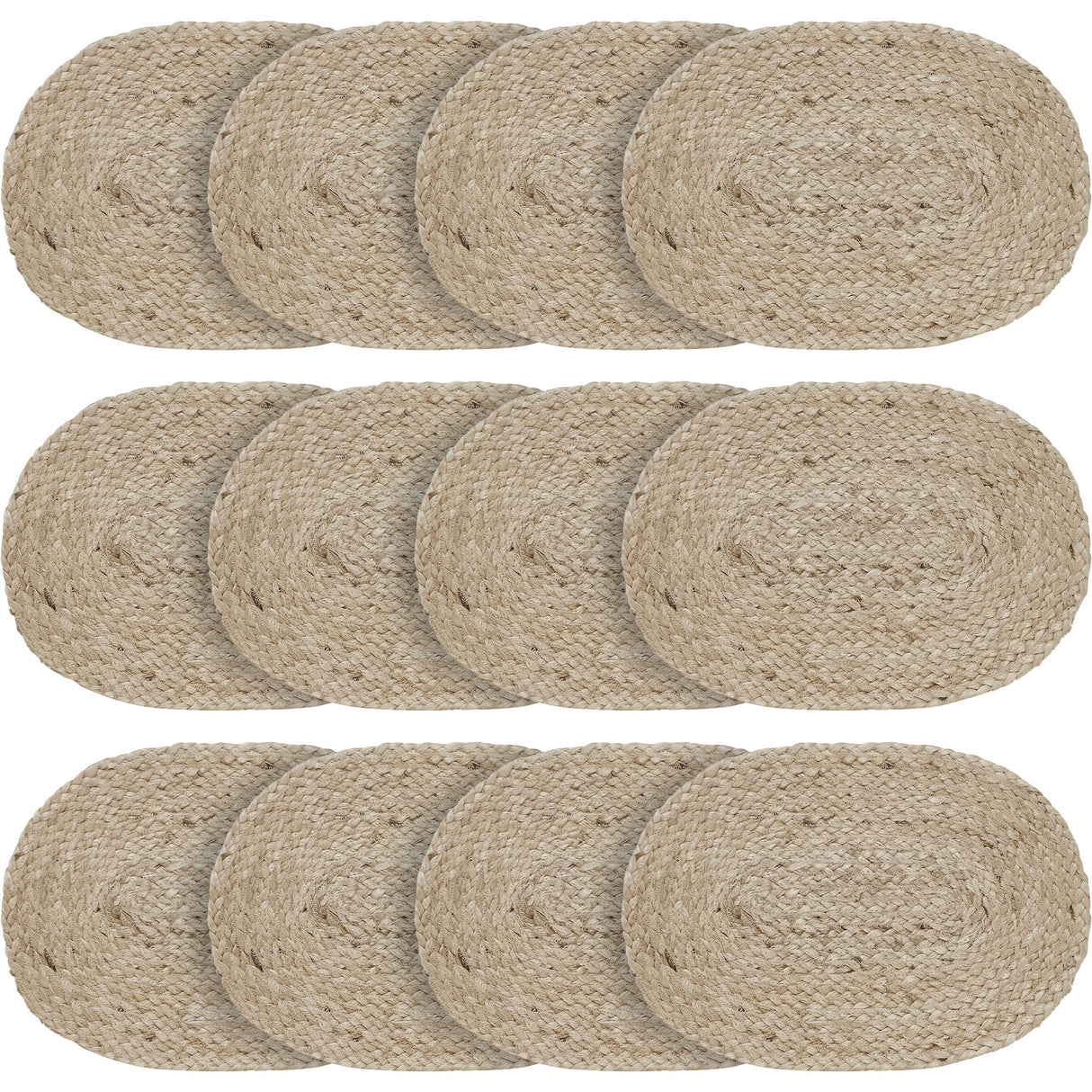 Natural Jute Placemat Set of 4 10x15, 3 Pack 12 Pack