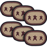 Connell Oval Placemat Stencil Stars 13x19, 6 Pack 6 Pack