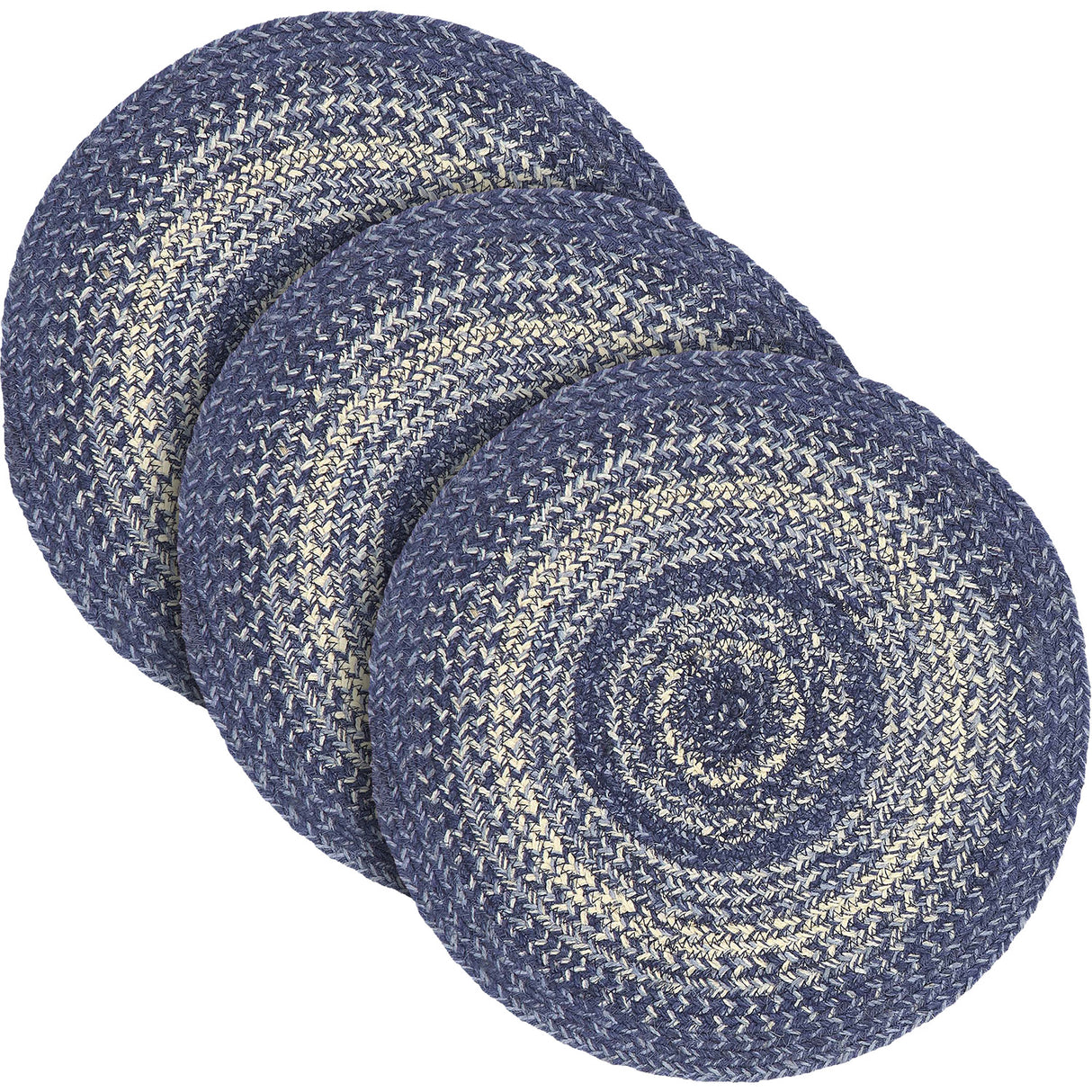 Great Falls Blue Jute Trivet 15, Set of 3