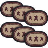 Connell Oval Placemat Stencil Stars 10x15, 6 Pack 6 Pack