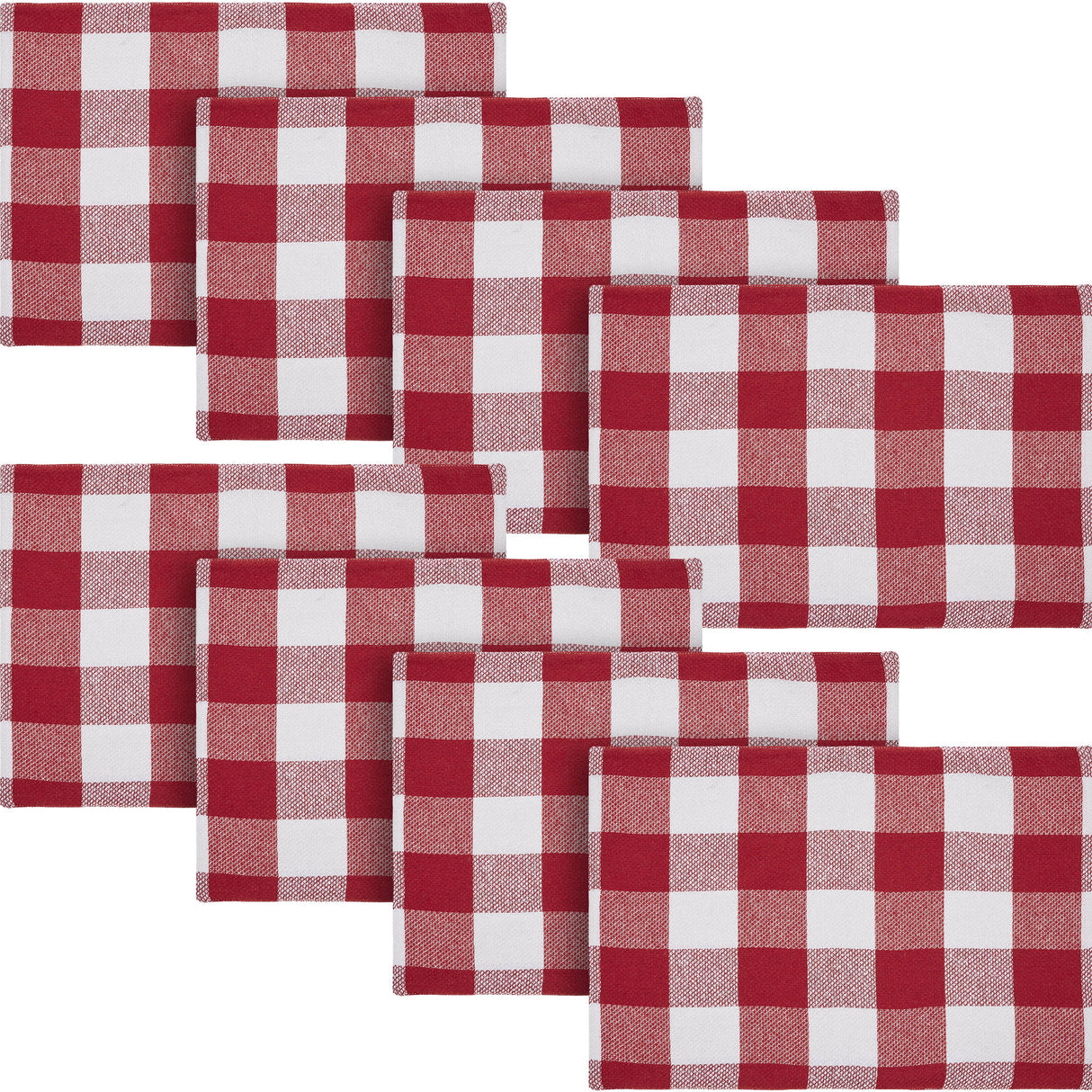 Annie Red Check Placemat Set of 2 13x19, 4 Pack 8 Pack