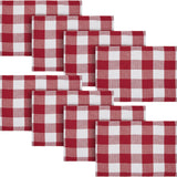 Annie Red Check Placemat Set of 2 13x19, 4 Pack 8 Pack