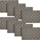 Custom House Black Tan Jacquard Placemat Set of 2 13x19, 4 Pack 8 Pack