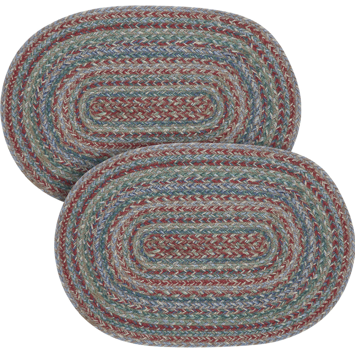 Multi Jute Oval Placemat 13x19, 2 Pack