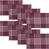 Eston Burgundy Tan Plaid Placemat Set of 2 13x19, 4 Pack 8 Pack