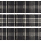 Eston Black Tan Plaid Placemat Set of 2 13x19, 6 Pack 12 Pack
