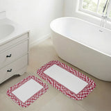 VHC Brands Annie Buffalo Check Country Red 2pc Bathhmat Set, 20x30 and 27x48