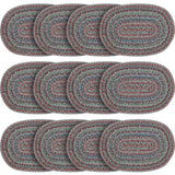 Multi Jute Oval Placemat 10x15, 12 Pack 12 Pack