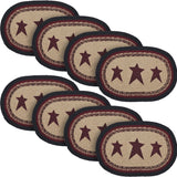 Connell Oval Placemat Stencil Stars 10x15, 8 Pack 8 Pack