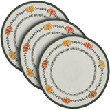 Braided Cotton Pumpkin Bounty Stencil Trivet 12, Set of 3