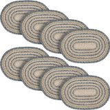 Kaila Jute Oval Placemat 13x19, 8 Pack 8 Pack