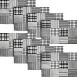 Sawyer Mill Black Quilted Placemat Set of 2 13x19, 4 Pack 8 Pack