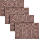 Custom House Burgundy Tan Jacquard Placemat Set of 2 13x19, 4 Pack