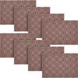 Custom House Burgundy Tan Jacquard Placemat Set of 2 13x19, 4 Pack 8 Pack