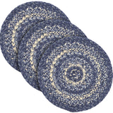 Great Falls Blue Jute Trivet 8, Set of 3