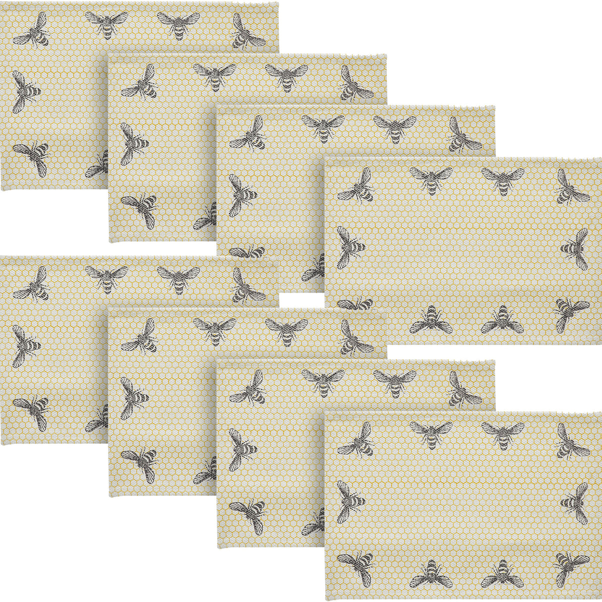 Buzzy Bees Placemat Set of 2 13x19, 4 Pack 8 Pack