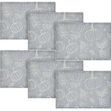 Silhouette Pumpkin Grey Placemat Set of 2 13x19, 3 Pack 6 Pack