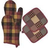 VHC Brands Heritage Farms 4PC Set 2 Oven Mitts and 2 Pot Holders