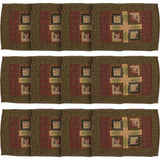 Tea Cabin Placemat Quilted Set of 6 12x18, 12 Pack