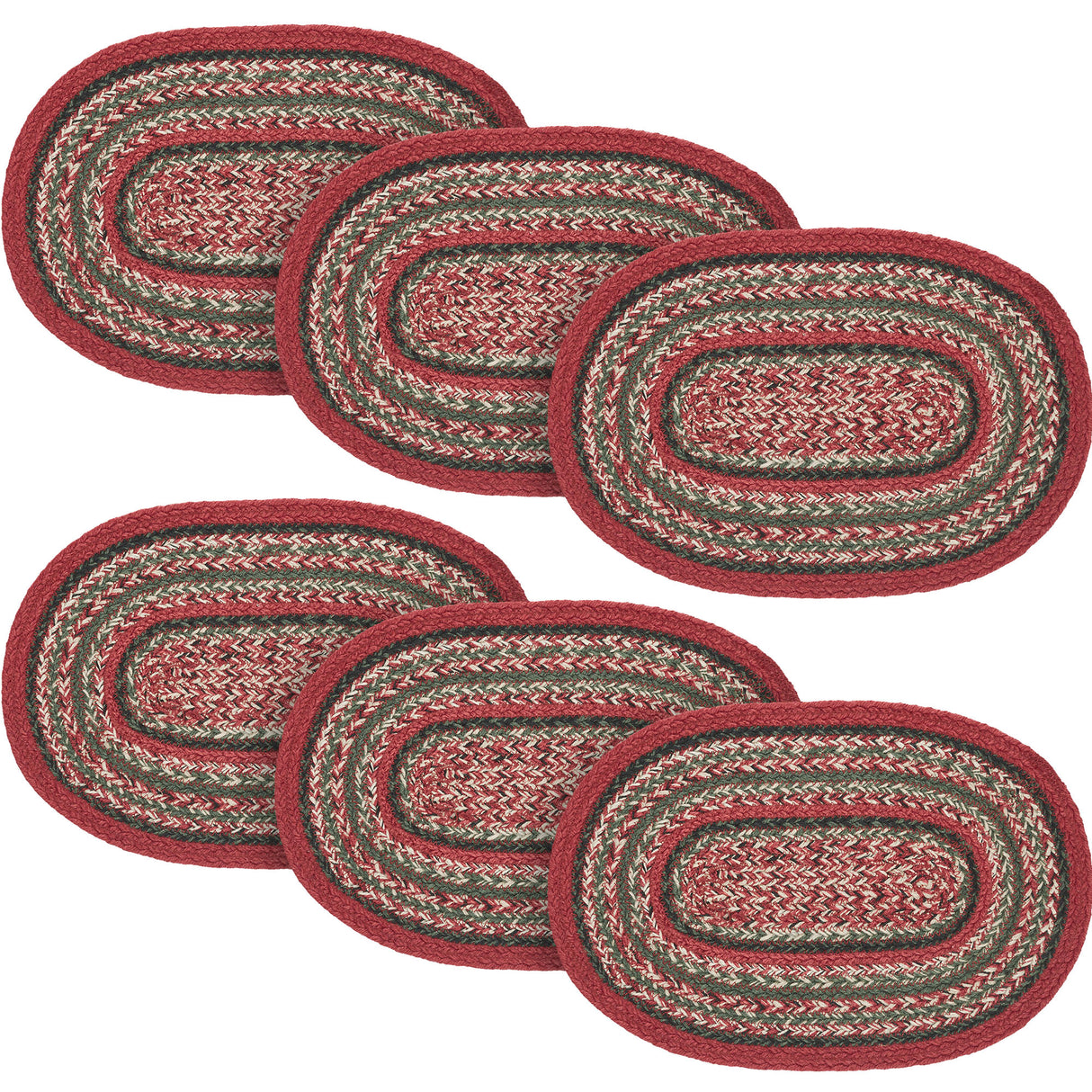 Forrester Indoor/Outdoor Oval Placemat 10x15, 6 Pack 6 Pack