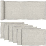 Nowell Creme Creme 13x72 Table Runner & 6 pc 12x18 Placemat Set