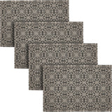Custom House Black Tan Jacquard Placemat Set of 2 13x19, 4 Pack