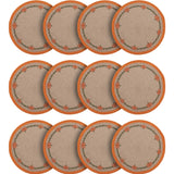 Braided Cotton Harvest Blessings Natural Stencil Pumpkin Placemat 14 inch Diameter, Decorative Fall Placemat, Table Decor for Fall and Thanksgiving, 12 Pack 12 Pack
