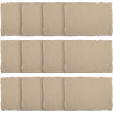 Farmhouse Holiday Tabletop & Kitchen-Burlap Placemat Set of 6, Vintage White Tan, 12 Pack