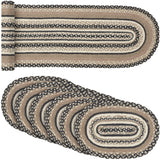 Sawyer Mill Charcoal Creme Asphalt 13x72 Table Runner & 6 pc 10x15 Placemat Set