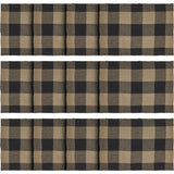 Placemat 13x19 Set of 2, Cotton Dining Room, Kitchen Placemat, Dining Table Placemats, Place Mat, Black Check Collection, Rectangle 13x19, Country Black, 6 Pack 12 Pack