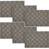 Custom House Black Tan Jacquard Placemat Set of 2 13x19, 3 Pack 6 Pack